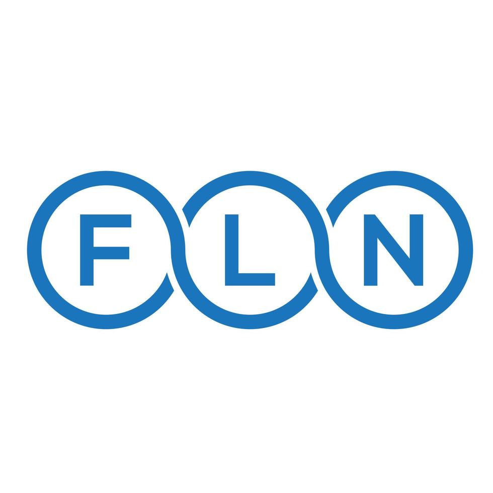 design de logotipo de carta fln em fundo preto. conceito de logotipo de carta de iniciais criativas fln. design de letra fln. vetor