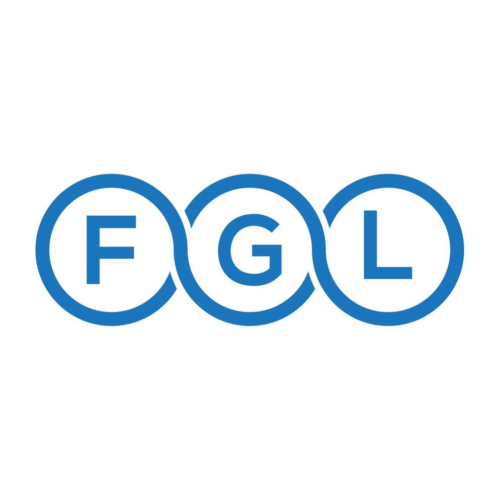design de logotipo de carta fgl em fundo preto. fgl conceito de logotipo de carta de iniciais criativas. design de letra fgl. vetor