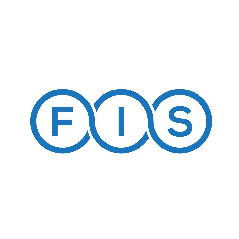 design de logotipo de carta fis em fundo preto. conceito de logotipo de letra de iniciais criativas fis. design de letra fis. vetor