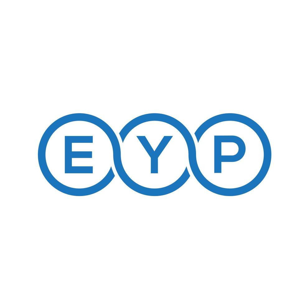 design de logotipo de carta eyp em fundo preto. conceito de logotipo de carta de iniciais criativas eyp. design de carta eyp. vetor