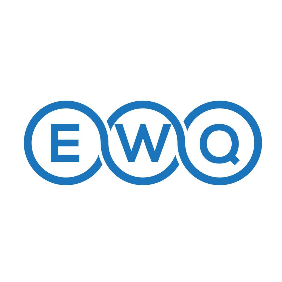 design de logotipo de letra ewq em fundo preto. conceito de logotipo de letra de iniciais criativas ewq. design de letra ewq. vetor