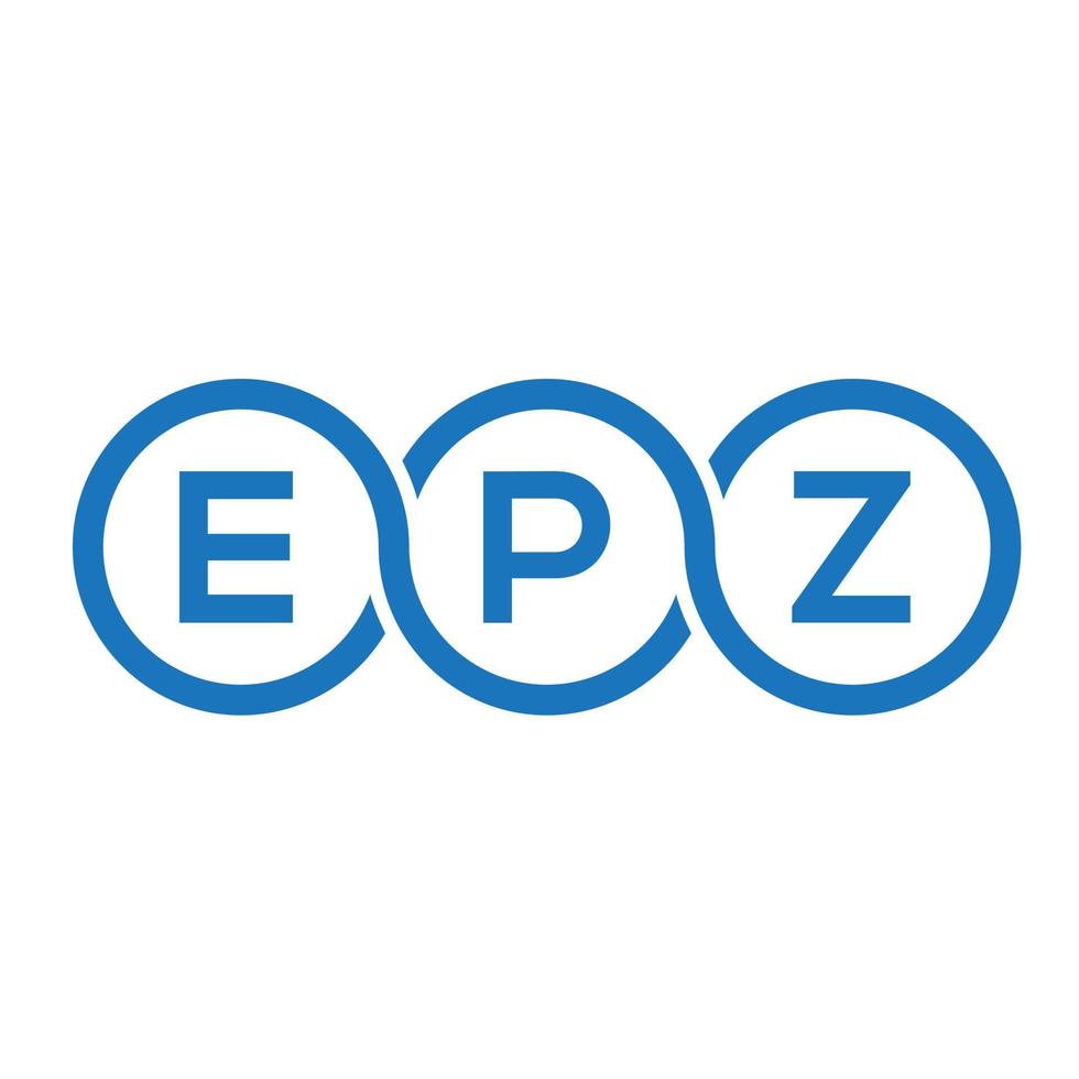 design de logotipo de carta epz em fundo preto. conceito de logotipo de letra de iniciais criativas epz. design de letra epz. vetor
