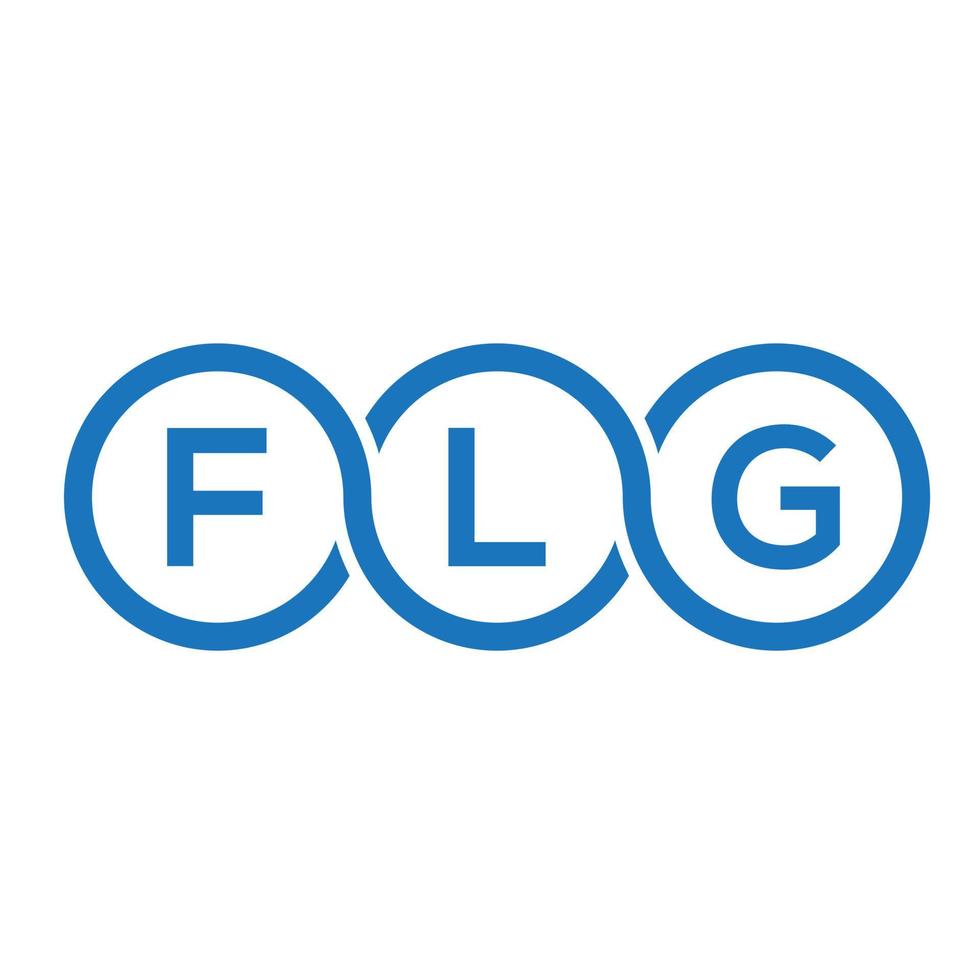 design de logotipo de carta flg em fundo preto. flg conceito de logotipo de letra de iniciais criativas. design de carta flg. vetor