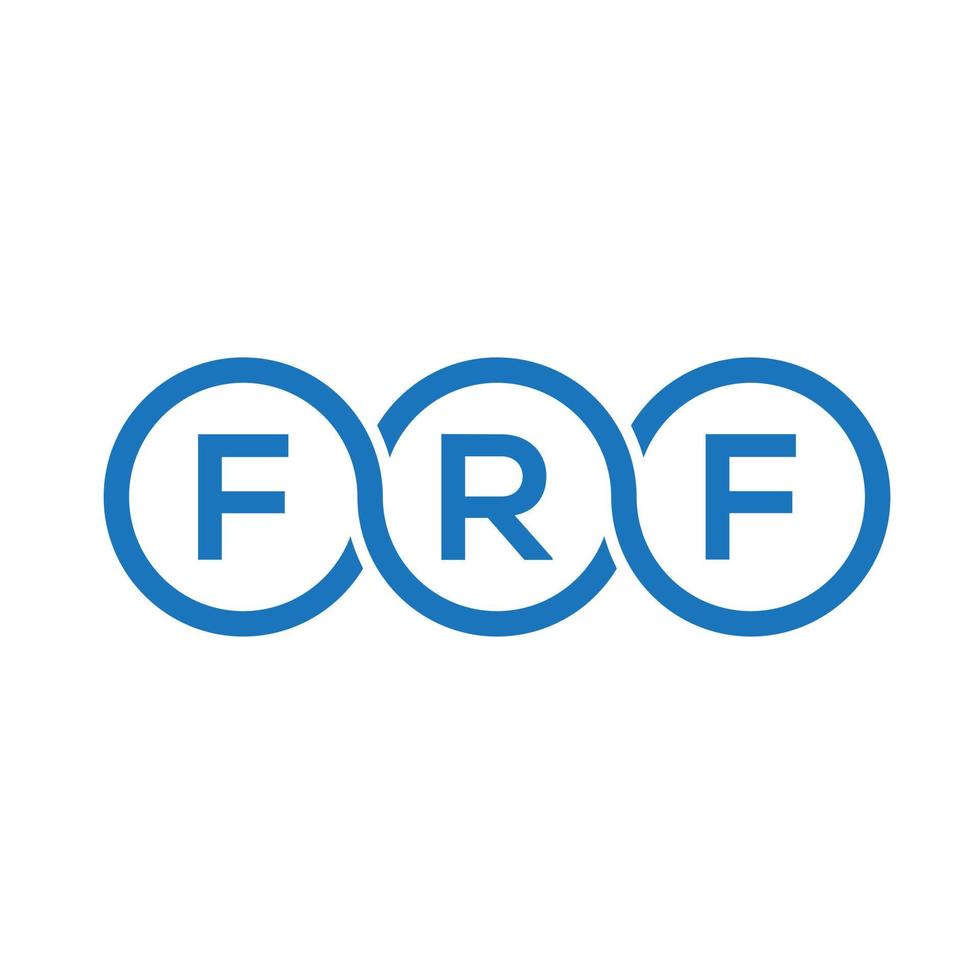 design de logotipo de carta frf em fundo preto. conceito de logotipo de letra de iniciais criativas frf. design de letra frf. vetor