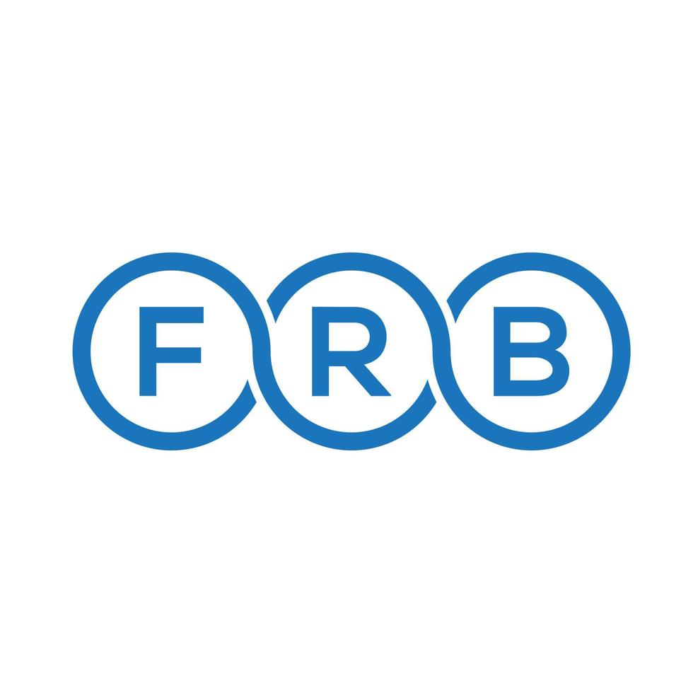 design de logotipo de letra frb em fundo preto. conceito de logotipo de letra de iniciais criativas frb. design de letra frb. vetor