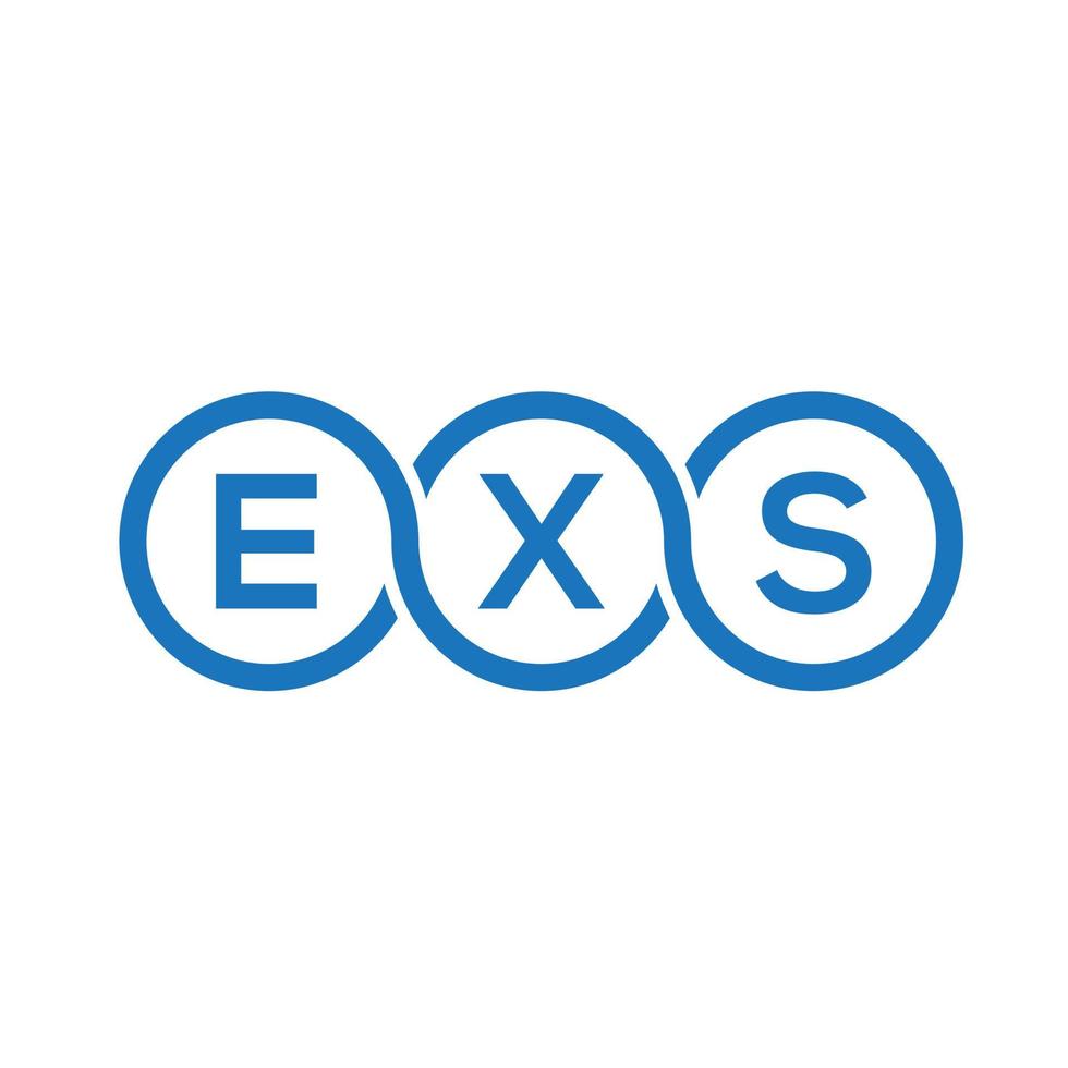 design de logotipo de carta exs em fundo preto. conceito de logotipo de letra de iniciais criativas exs. design de carta exs. vetor