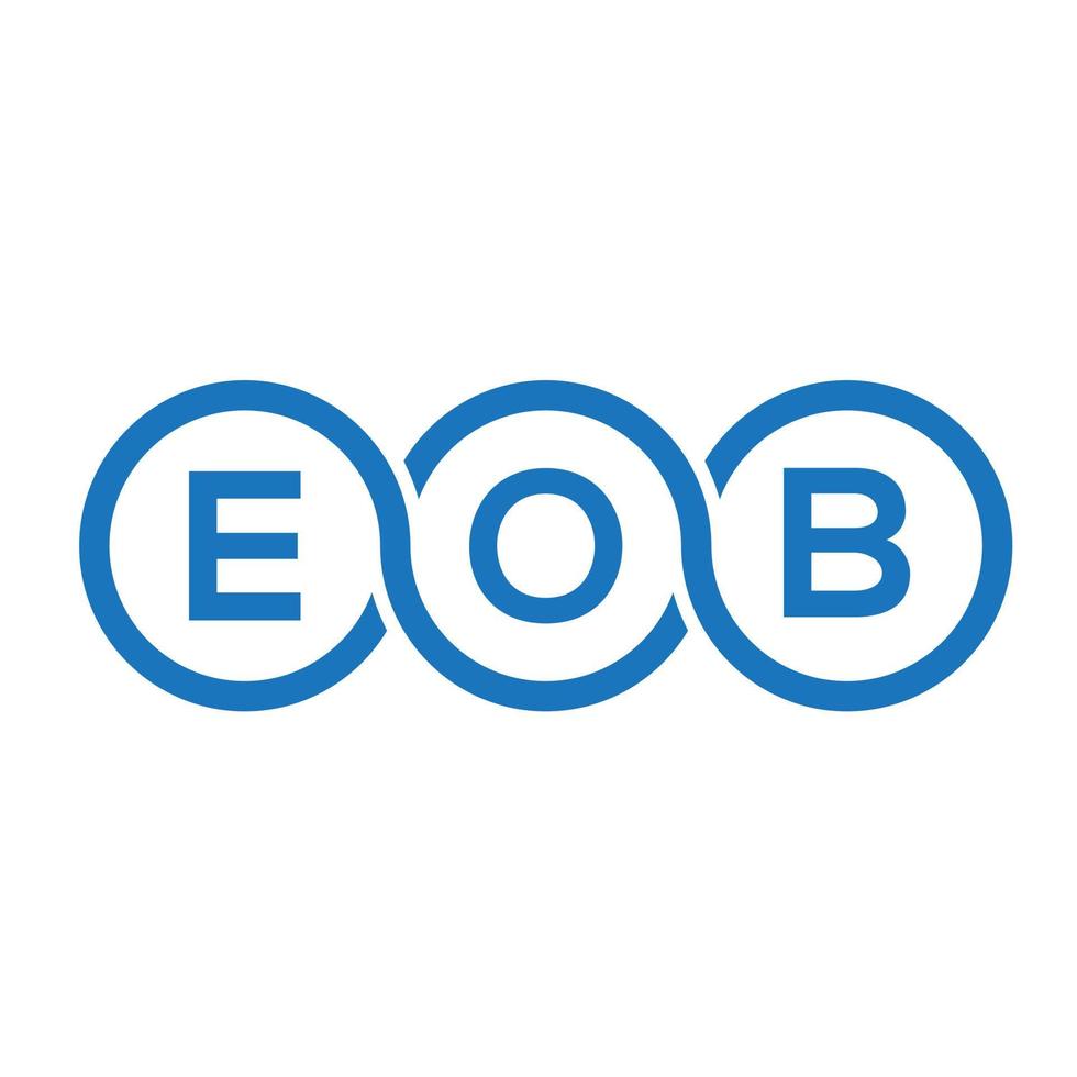 design de logotipo de carta eob em fundo preto. conceito de logotipo de letra de iniciais criativas eob. design de letra eob. vetor