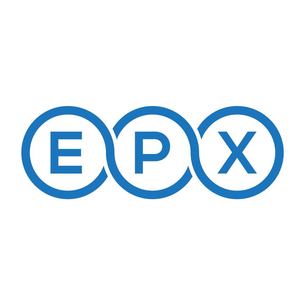 design de logotipo de carta epx em fundo preto. conceito de logotipo de letra de iniciais criativas epx. design de carta epx. vetor