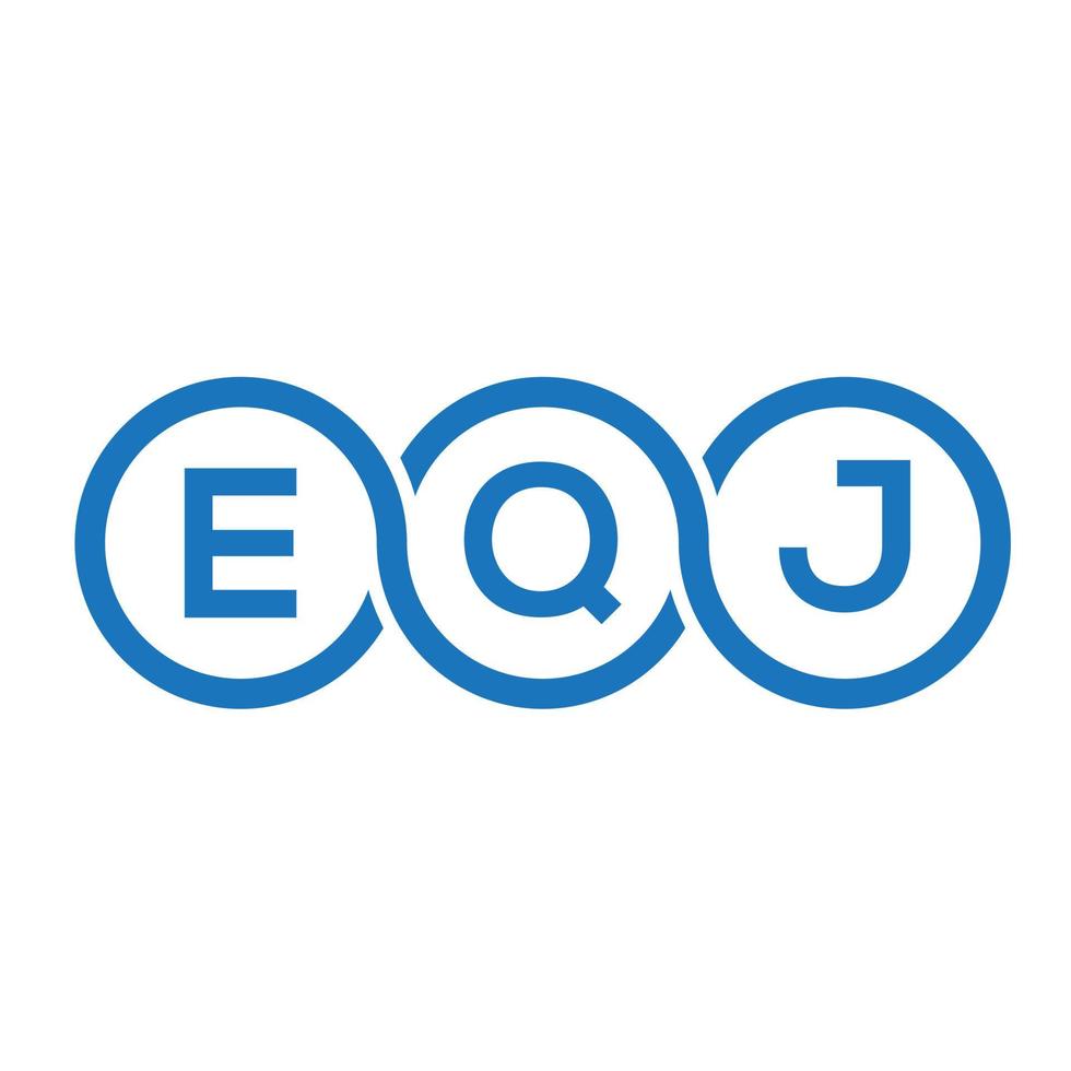 design de logotipo de carta eqj em fundo preto. conceito de logotipo de letra de iniciais criativas eqj. design de letra eqj. vetor