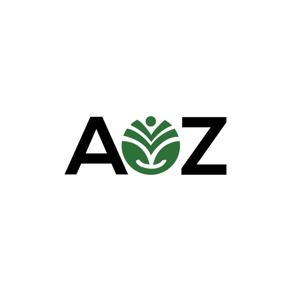 design de logotipo de carta aoz em fundo branco. conceito de logotipo de letra de iniciais criativas aoz. design de letra aoz. vetor