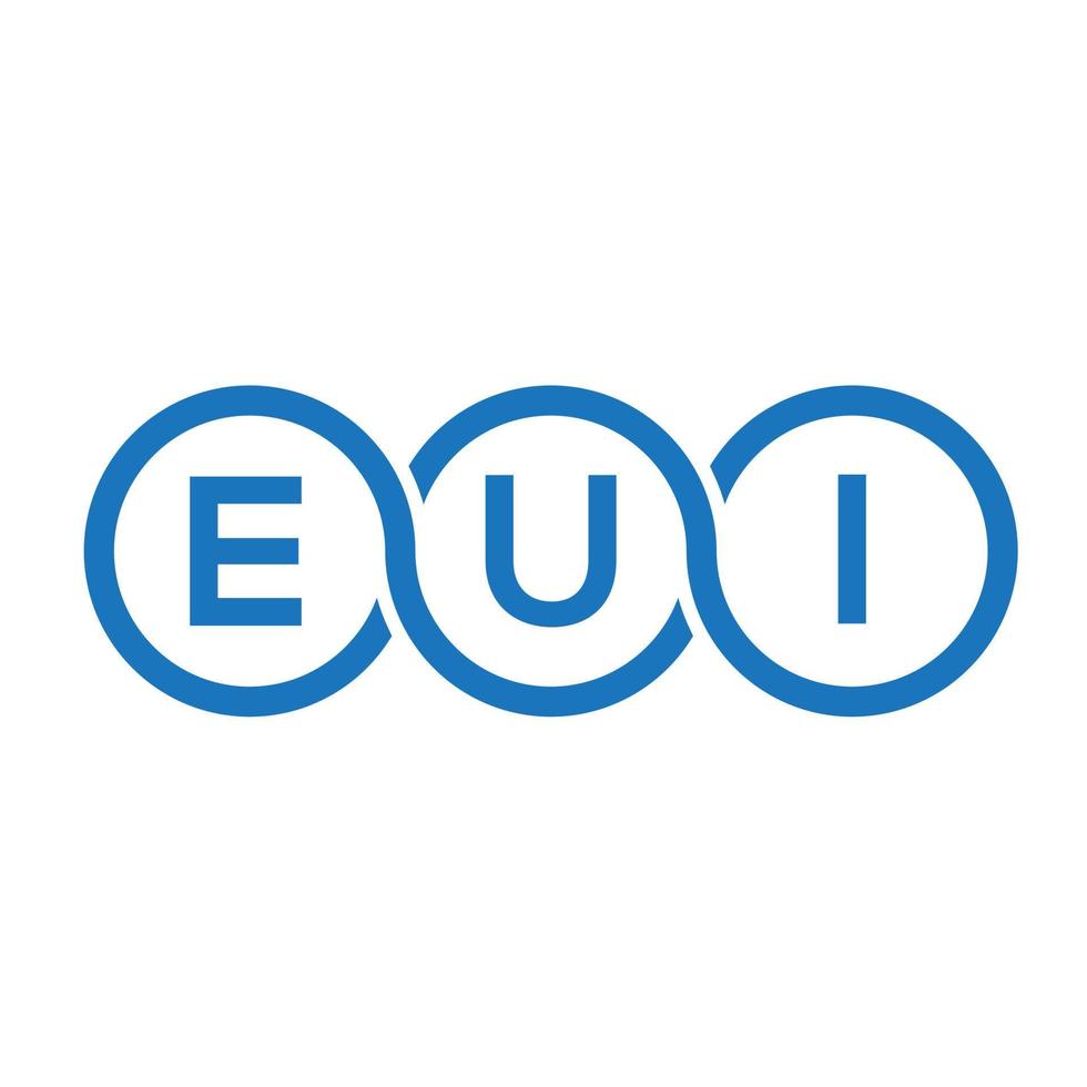 design de logotipo de carta euii em fundo preto. conceito de logotipo de letra de iniciais criativas euii. design de letras euii. vetor