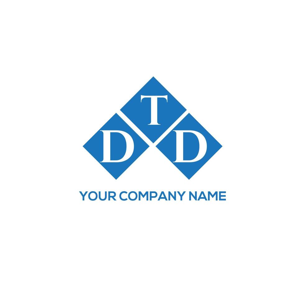 design de logotipo de letra dtd em fundo branco. conceito de logotipo de letra de iniciais criativas dtd. design de letra dtd. vetor