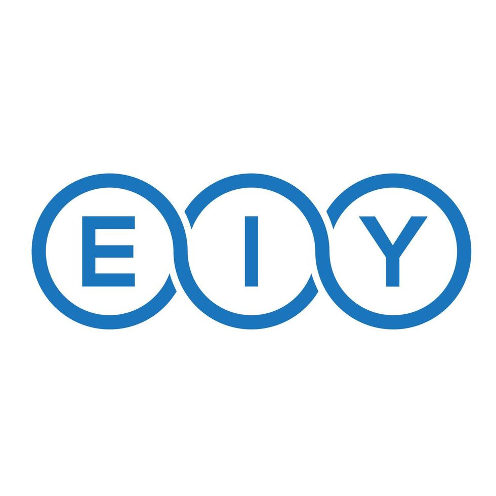 design de logotipo de carta eiy em fundo preto. conceito de logotipo de letra de iniciais criativas eiy. eiy design de letras. vetor