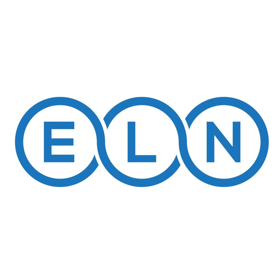 design de logotipo de carta eln em fundo preto. conceito de logotipo de letra de iniciais criativas eln. design de letra eln. vetor