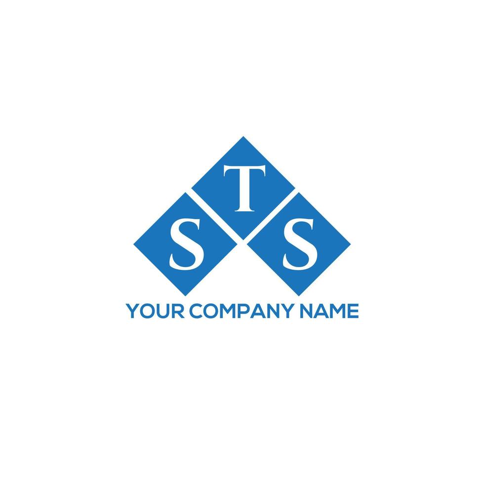 design de logotipo de carta sts em fundo branco. sts conceito de logotipo de letra de iniciais criativas. design de letra sts. vetor