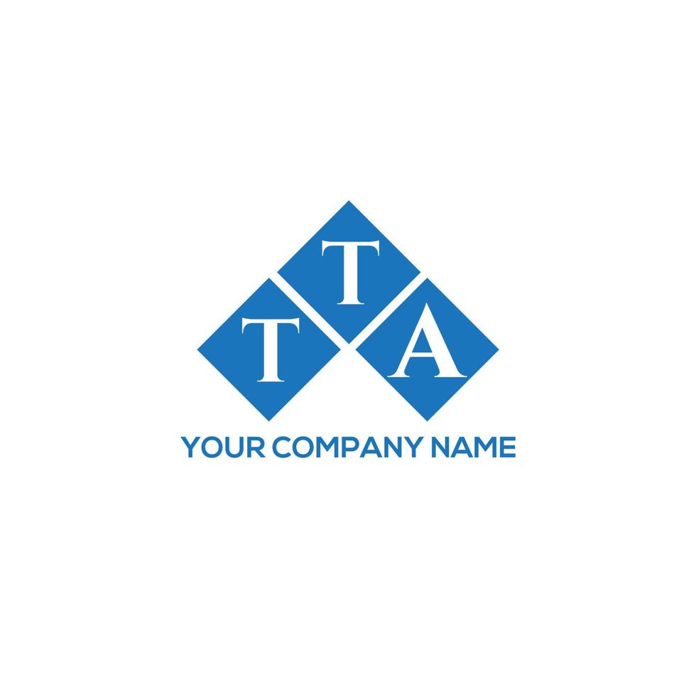 design de logotipo de carta tta em fundo branco. tta conceito de logotipo de letra de iniciais criativas. design de letra tta. vetor