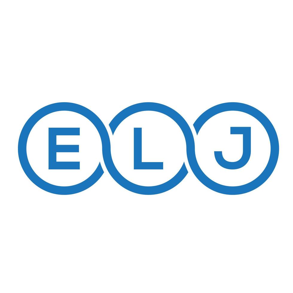 conceito de logotipo de letra de iniciais criativas elj. elj carta design.elj carta logo design em fundo preto. conceito de logotipo de letra de iniciais criativas elj. design de letra elj. vetor