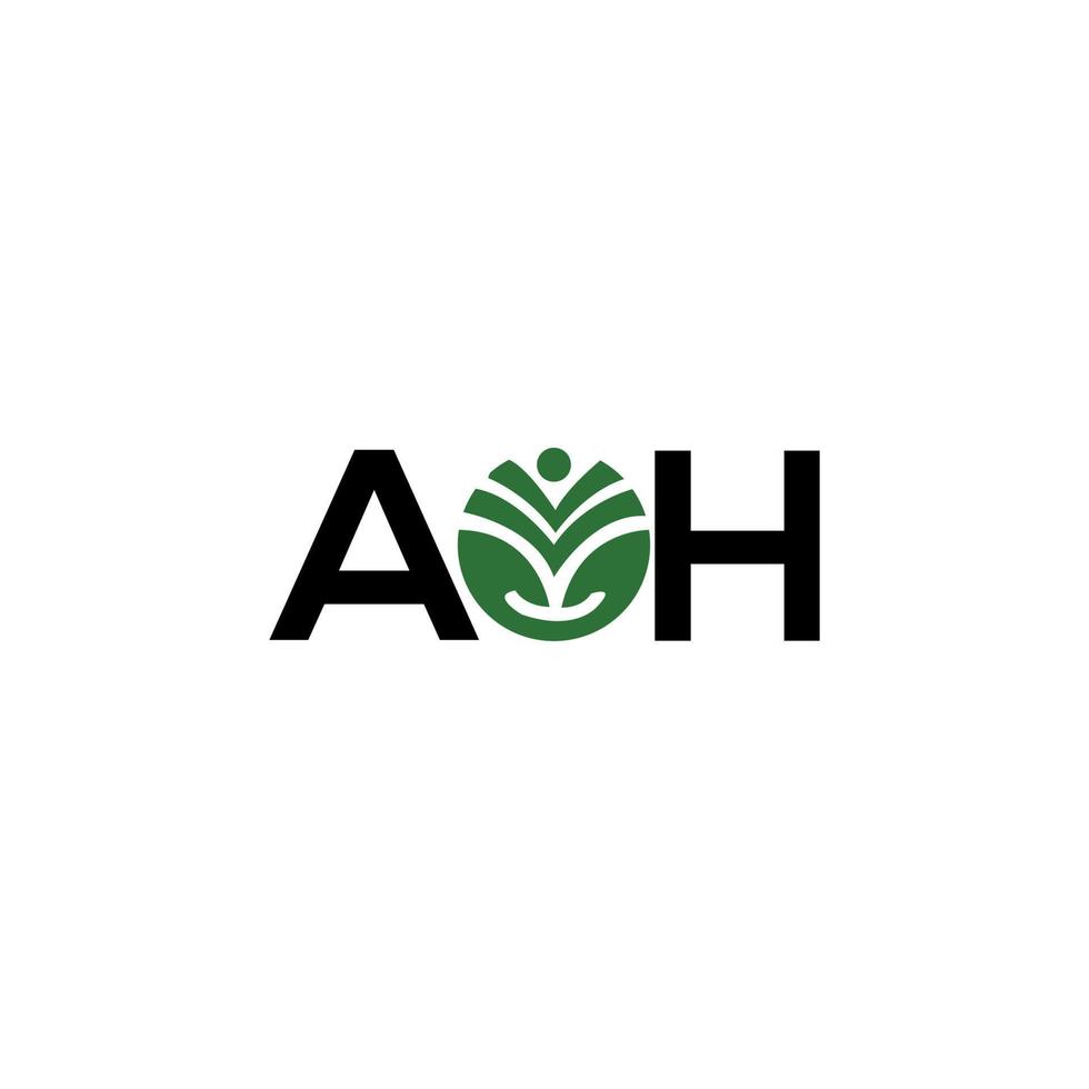 aoh conceito de logotipo de letra de iniciais criativas. aoh carta design.aoh design de logotipo de carta em fundo branco. aoh conceito de logotipo de letra de iniciais criativas. aoh design de letras. vetor