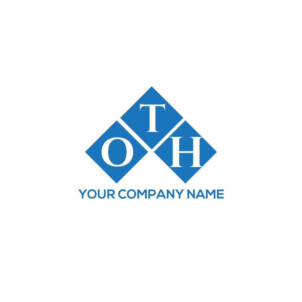 oth design de logotipo de carta em fundo branco. oth conceito de logotipo de letra inicial criativa. oth design de letras. vetor