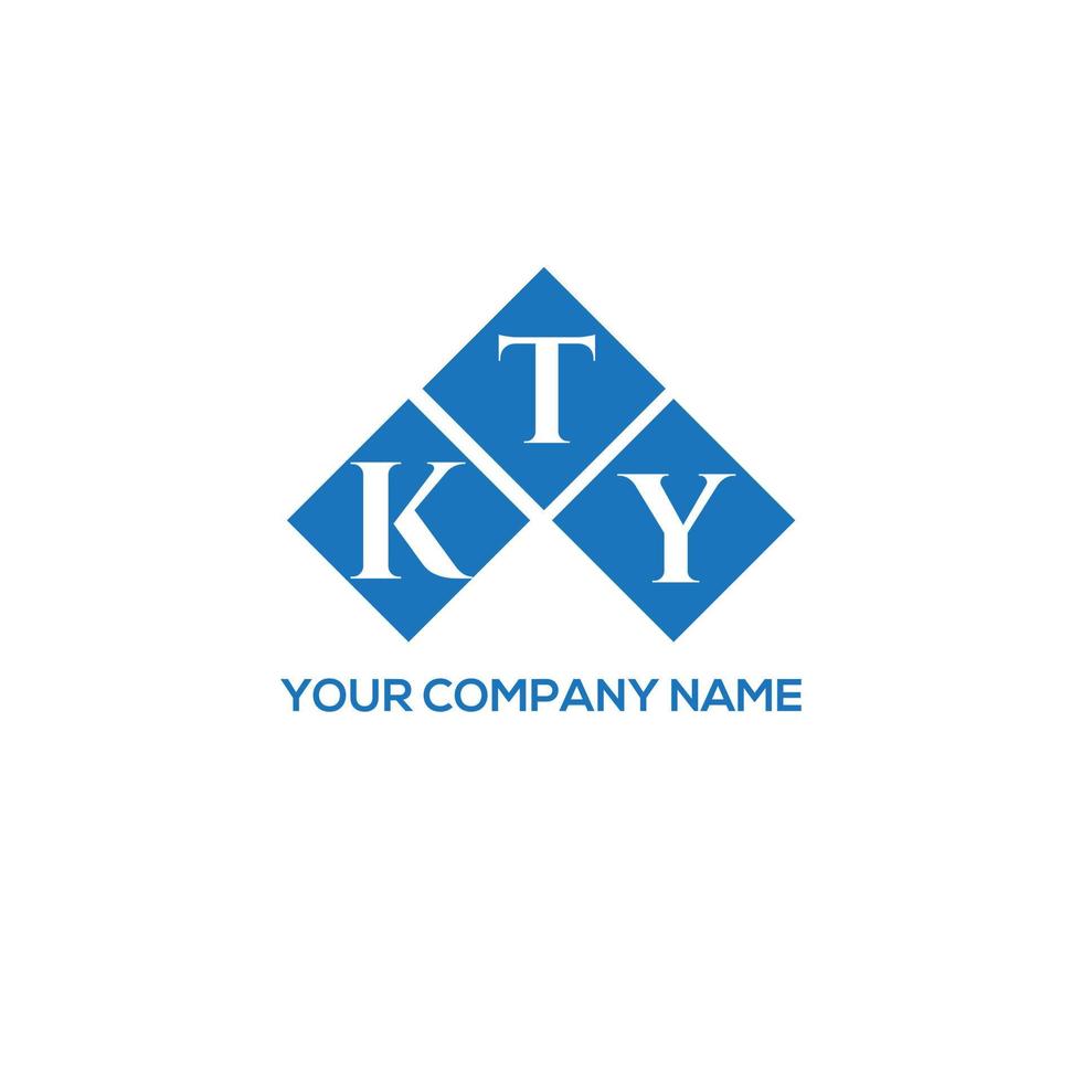 kty carta logotipo design em fundo branco. kty conceito de logotipo de letra de iniciais criativas. design de letra kty. vetor