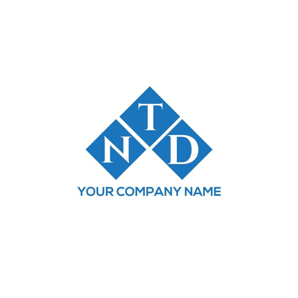 design de logotipo de letra ntd em fundo branco. conceito de logotipo de letra de iniciais criativas ntd. design de letra ntd. vetor