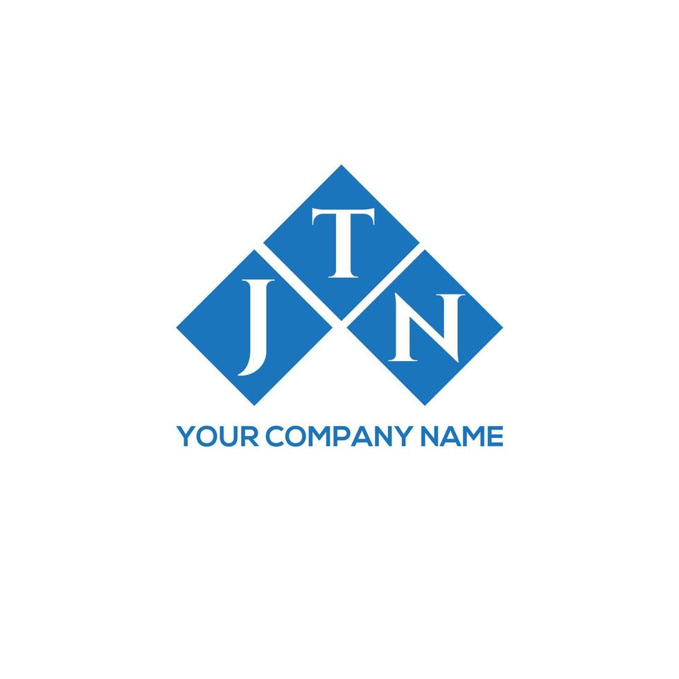 design de logotipo de carta jtn em fundo branco. conceito de logotipo de letra de iniciais criativas jtn. design de letra jtn. vetor