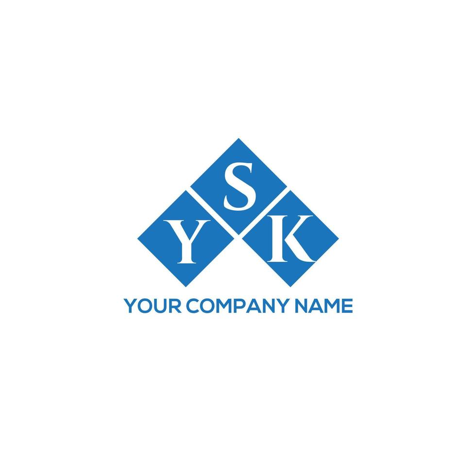 design de logotipo de carta ysk em fundo branco. conceito de logotipo de letra de iniciais criativas ysk. design de letra ysk. vetor