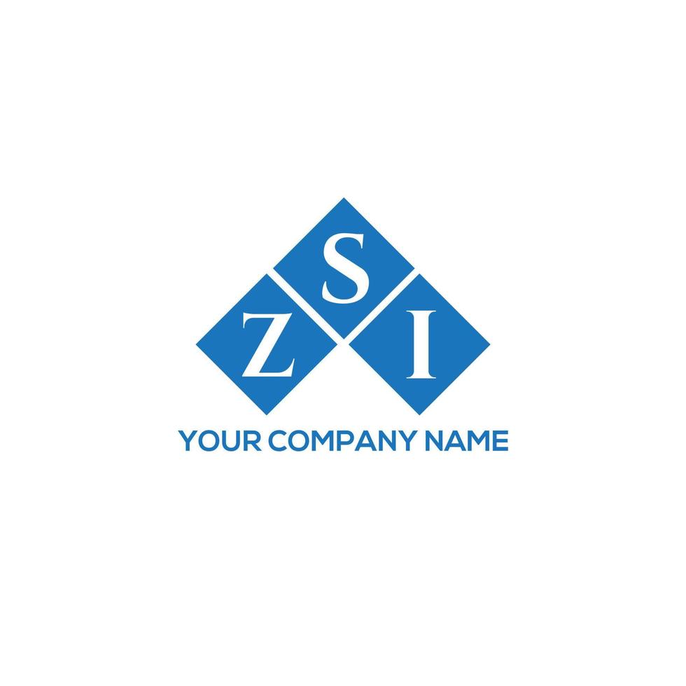 design de logotipo de carta zsi em fundo branco. conceito de logotipo de letra de iniciais criativas zsi. design de letra zsi. vetor