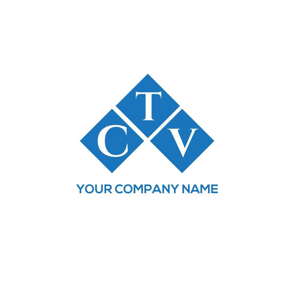 conceito de logotipo de letra de iniciais criativas ctv. ctv carta design.ctv carta logotipo design em fundo branco. conceito de logotipo de letra de iniciais criativas ctv. design de letra cv. vetor