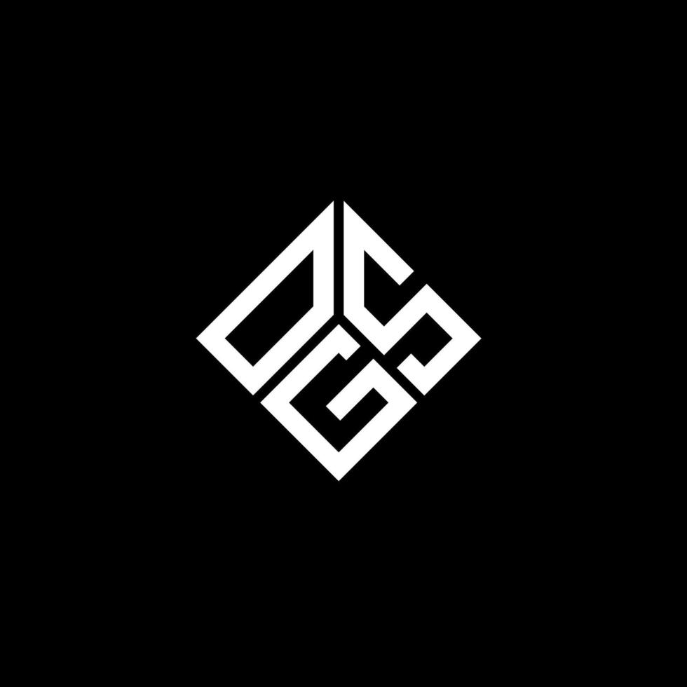 ogs carta logotipo design em fundo preto. ogs conceito de logotipo de letra de iniciais criativas. design de carta ogs. vetor