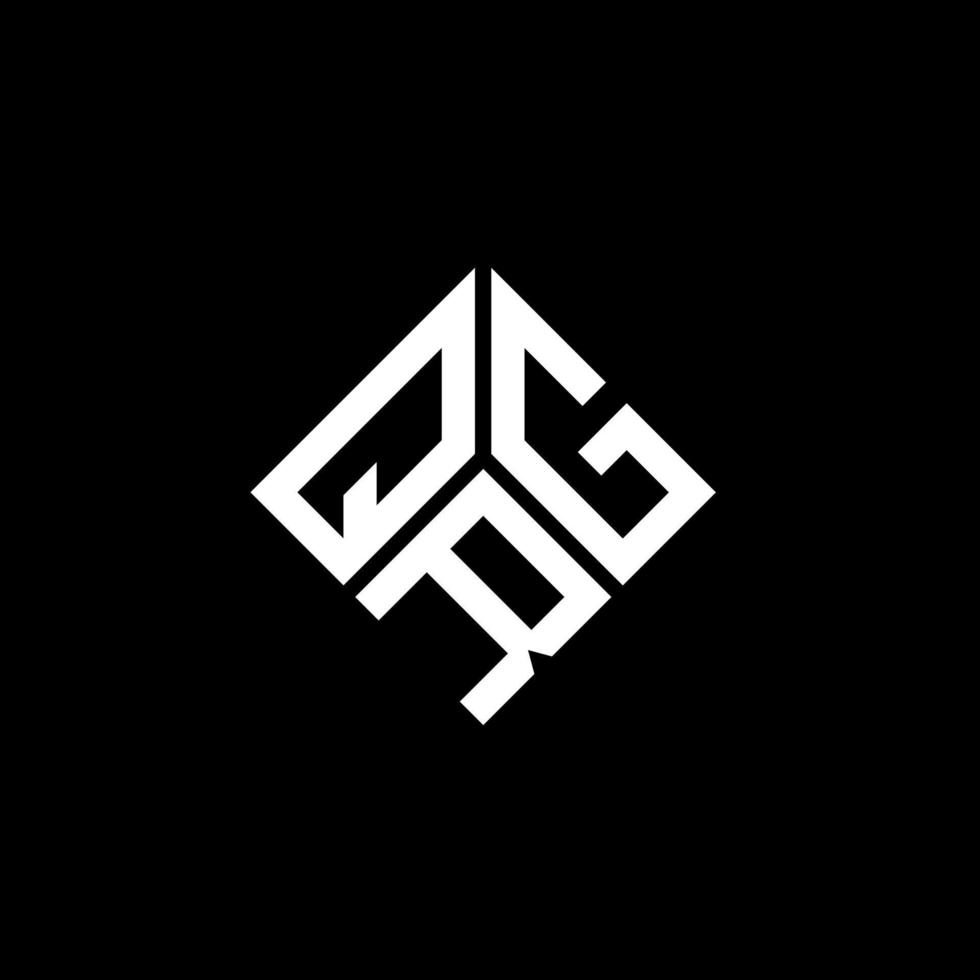 design de logotipo de letra qrg em fundo preto. conceito de logotipo de letra de iniciais criativas qrg. design de letra qrg. vetor