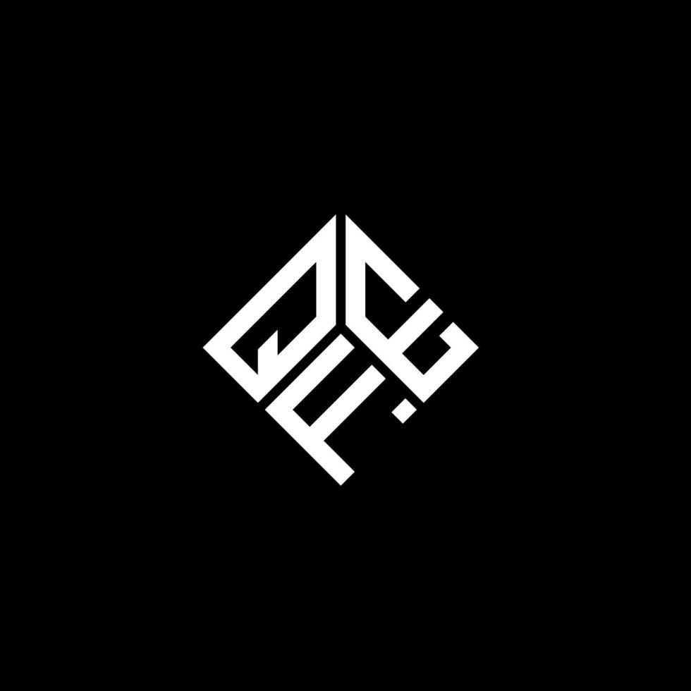 design de logotipo de carta qfe em fundo preto. conceito de logotipo de letra de iniciais criativas qfe. design de letra qfe. vetor