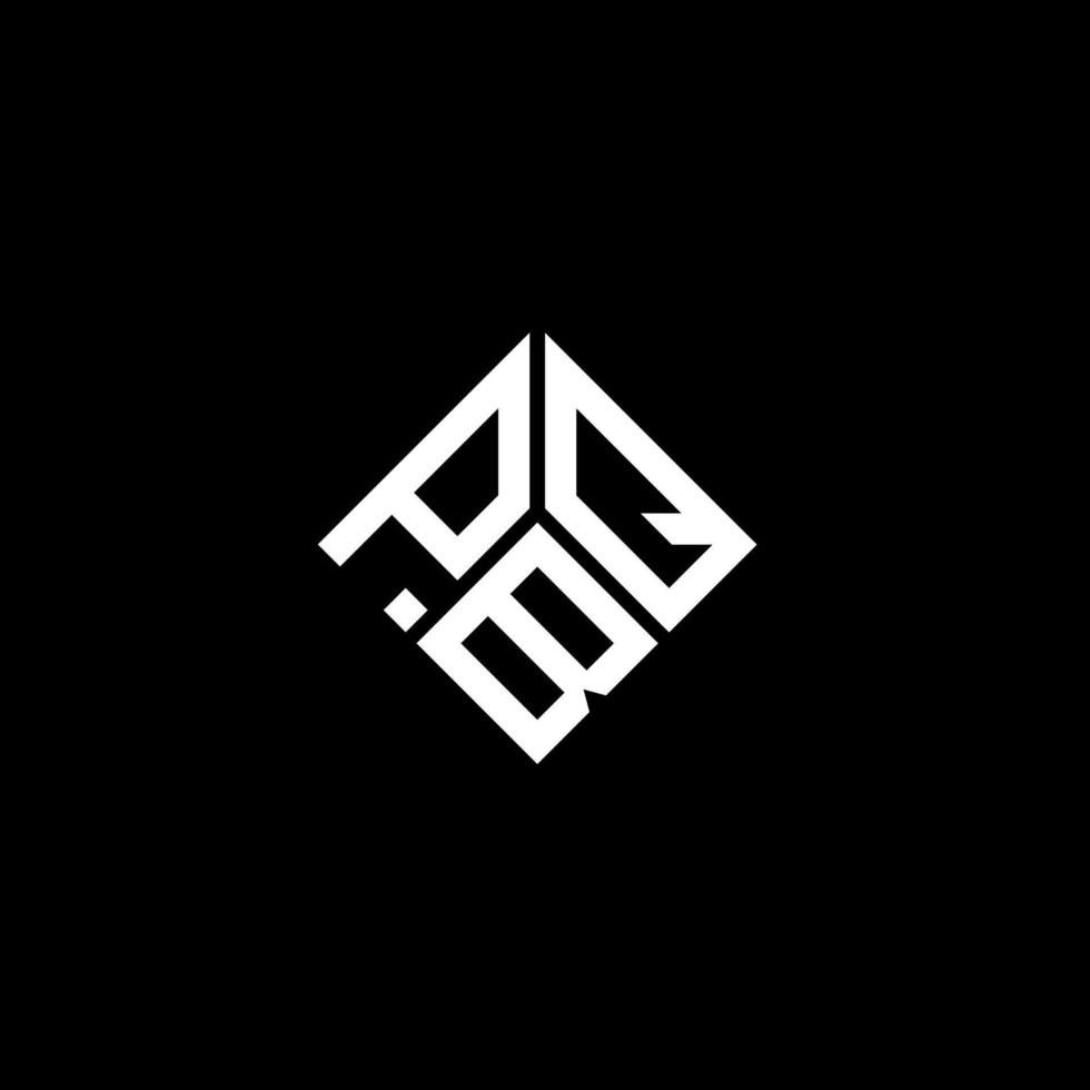 design de logotipo de carta pbq em fundo preto. conceito de logotipo de letra de iniciais criativas pbq. design de letra pbq. vetor