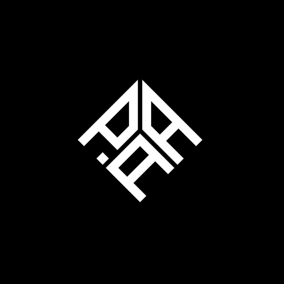 design de logotipo de carta paa em fundo preto. conceito de logotipo de letra de iniciais criativas paa. design de letra paa. vetor