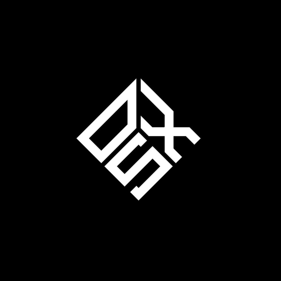design de logotipo de carta osx em fundo preto. conceito de logotipo de letra de iniciais criativas osx. design de letra osx. vetor