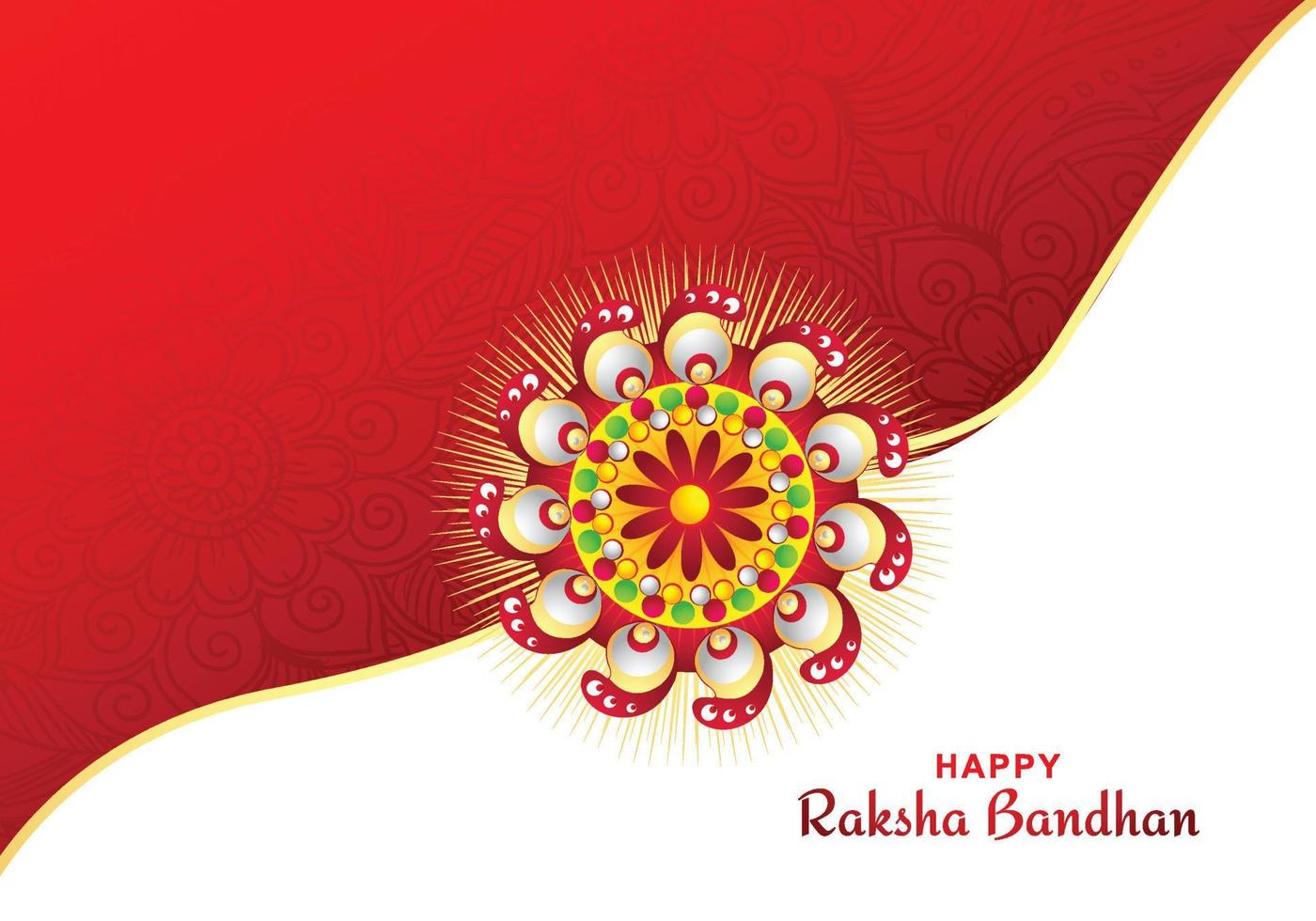 design de cartão de celebração raksha bandhan festival hindu vetor