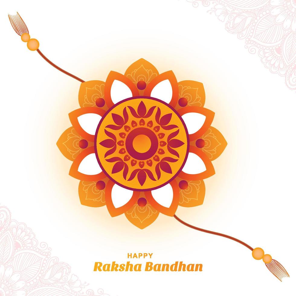 rakhi para fundo de cartão raksha bandhan festival indiano vetor