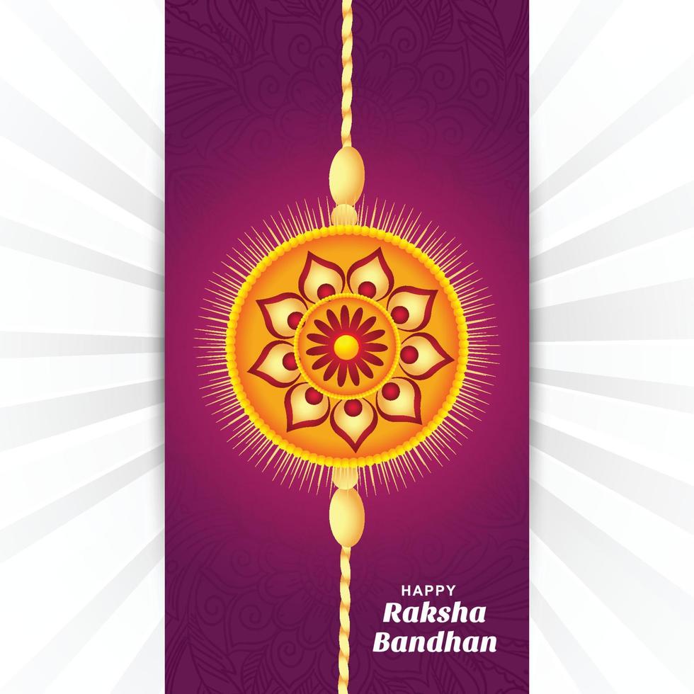 fundo de cartão de felicitações do festival raksha bandhan vetor