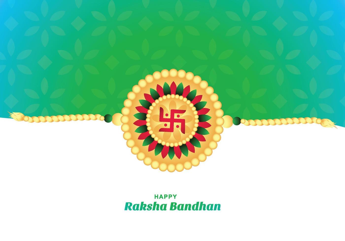 lindo rakhi decorativo para design de cartão raksha bandhan festival indiano vetor