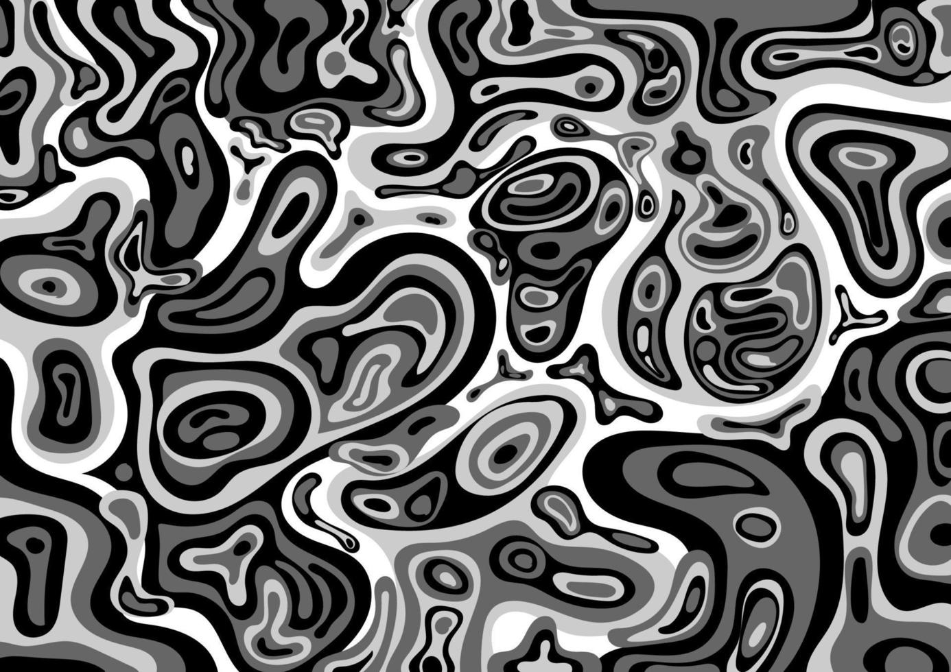 design plano de fundo de padrão de forma fluida preto e branco abstrato vetor