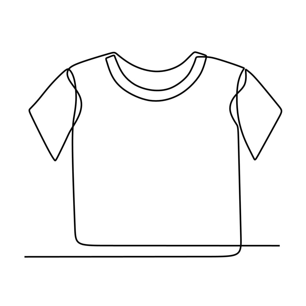 desenho de linha contínua em roupas vetor