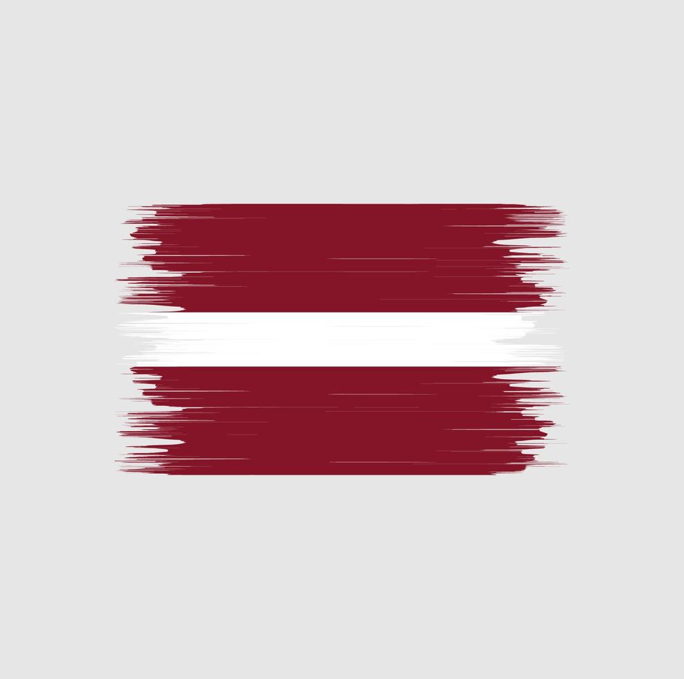 escova de bandeira da letônia. bandeira nacional vetor
