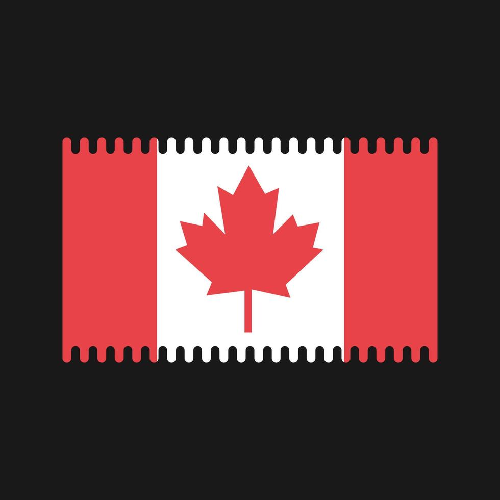 vetor de bandeira do Canadá. bandeira nacional