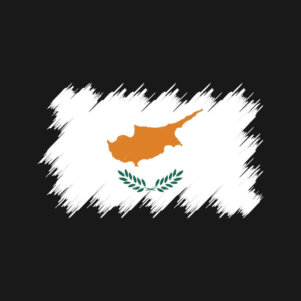 escova de bandeira de chipre. bandeira nacional vetor