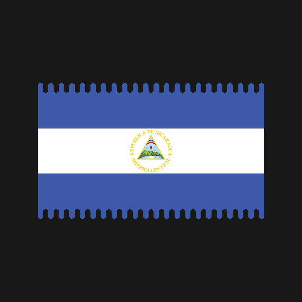 vetor de bandeira da nicarágua. bandeira nacional