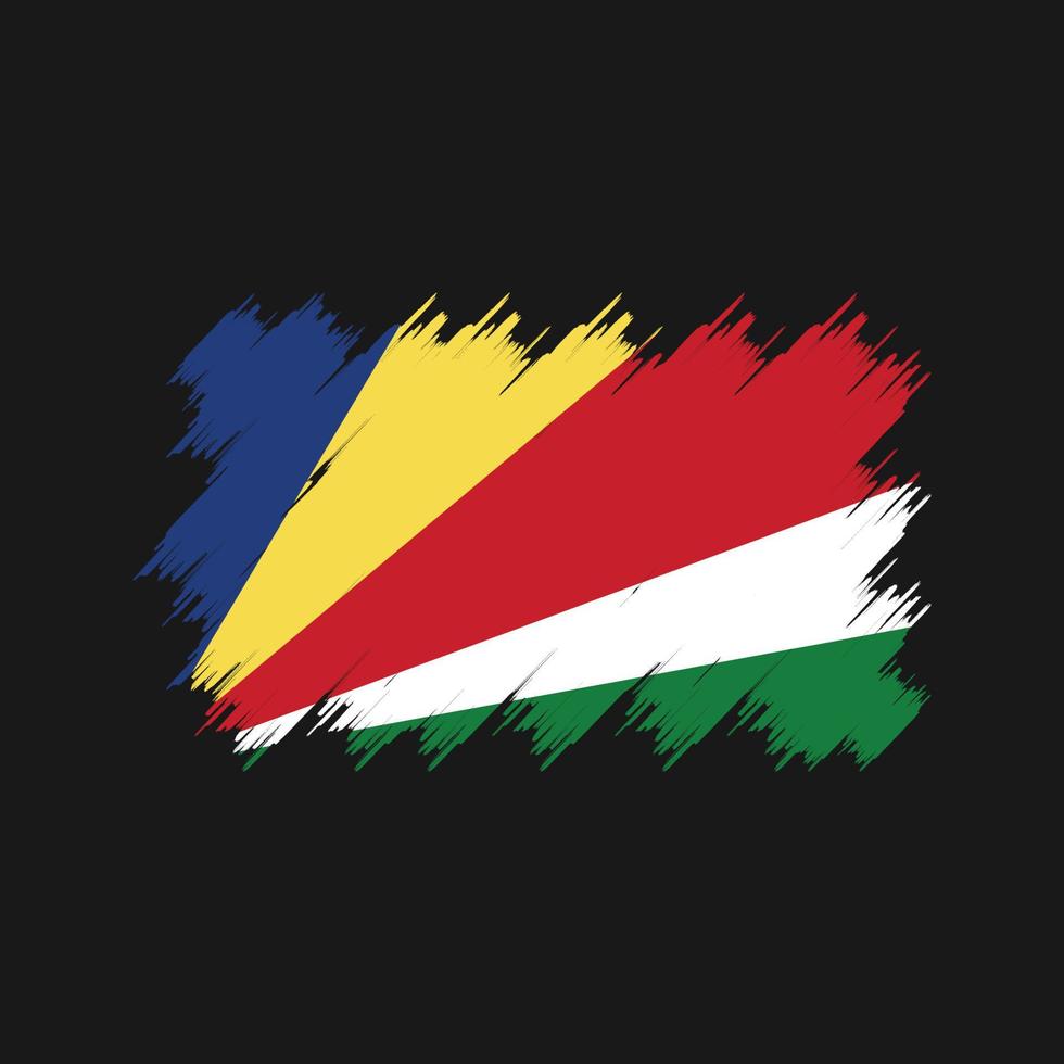 escova de bandeira de seychelles. bandeira nacional vetor