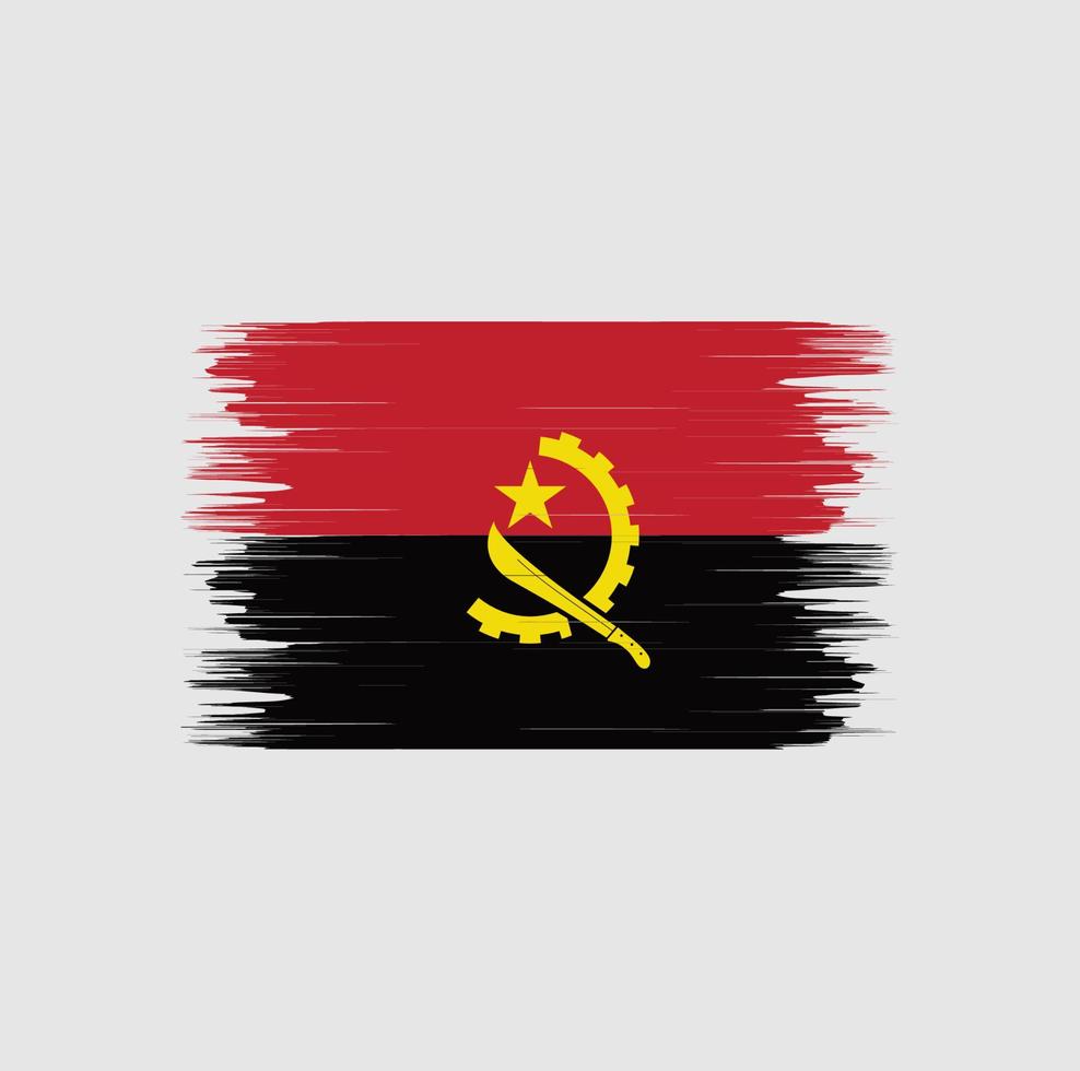 escova de bandeira de angola. bandeira nacional vetor