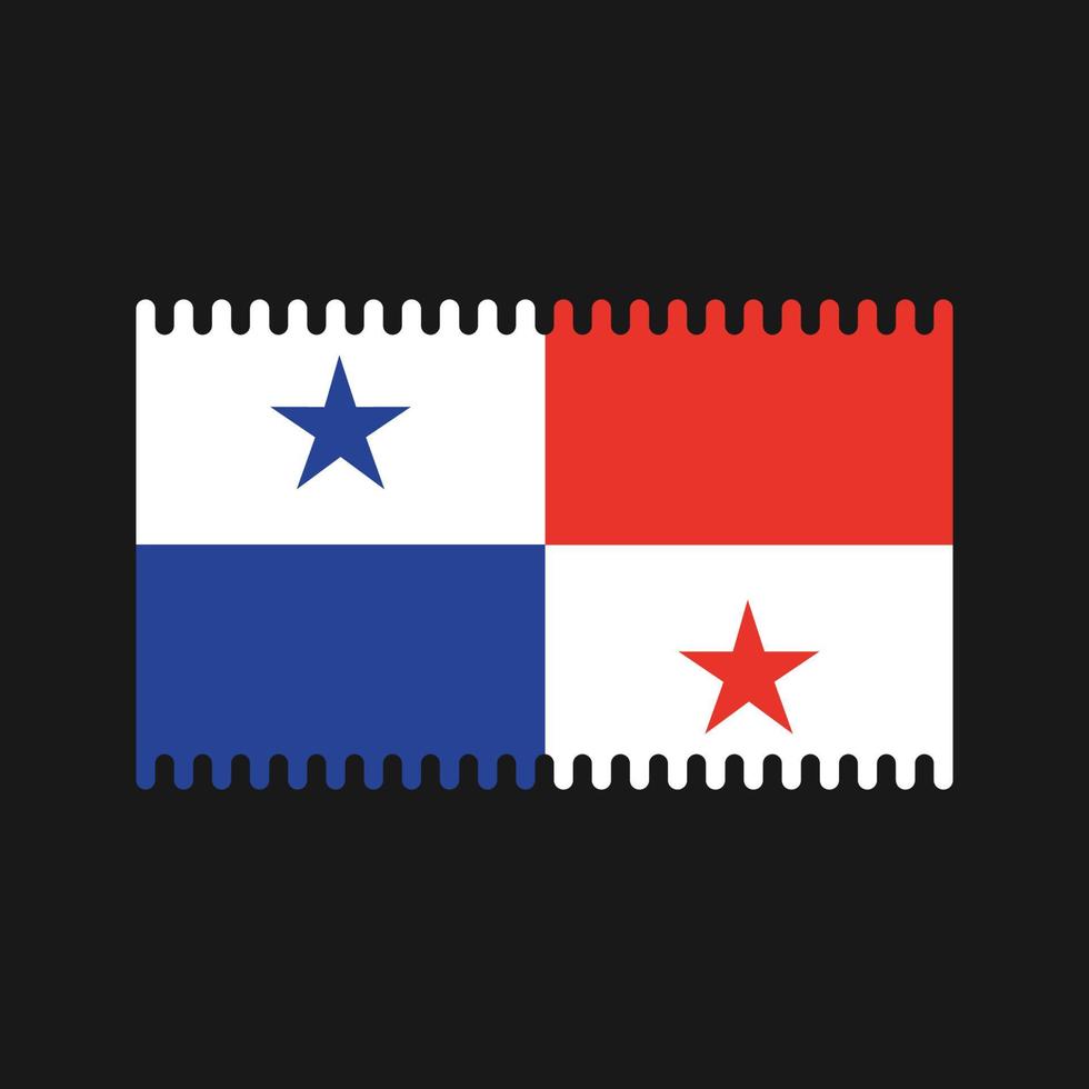 vetor de bandeira do Panamá. bandeira nacional