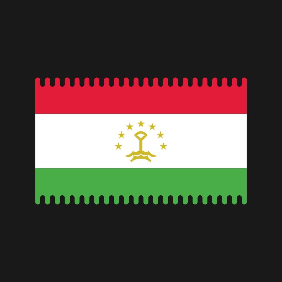 vetor de bandeira do tajiquistão. bandeira nacional