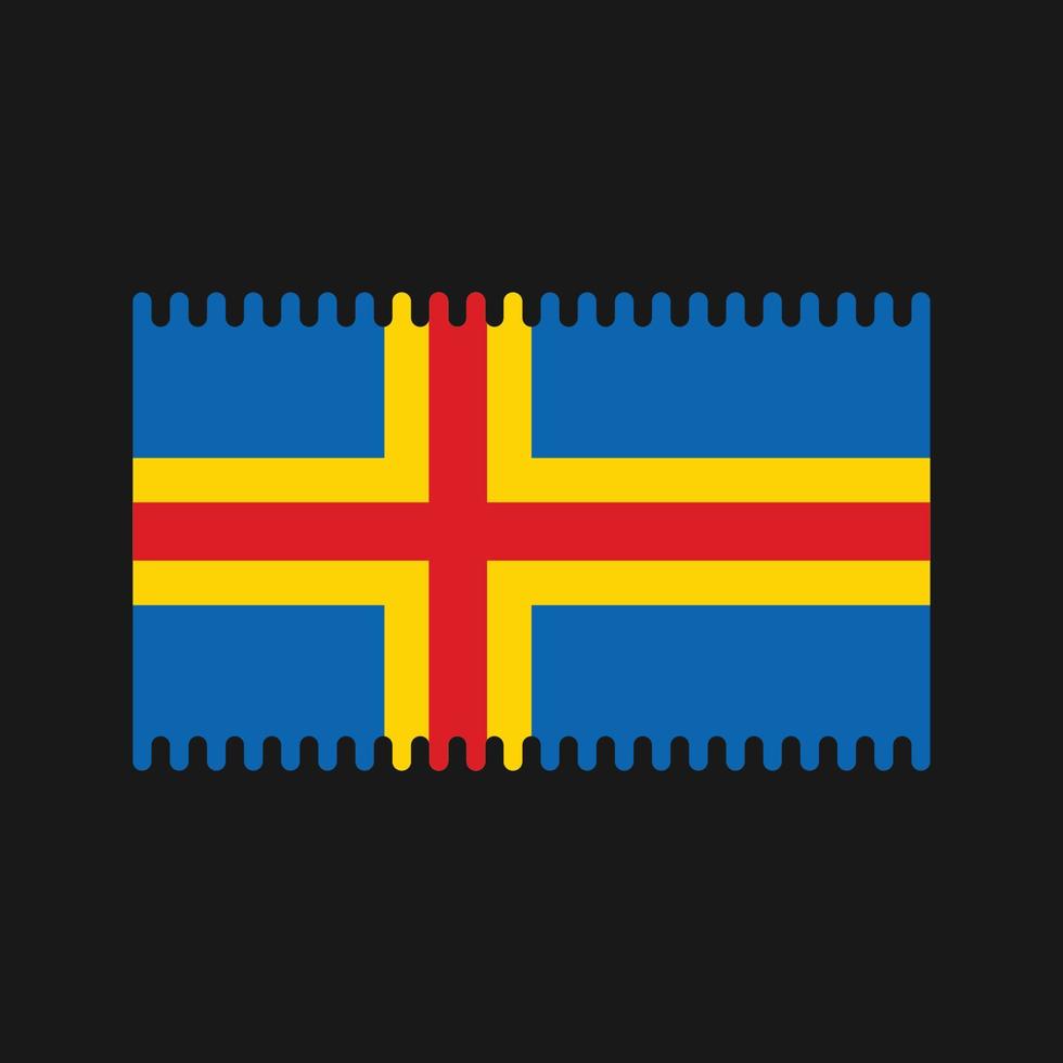 vetor de bandeira das ilhas aland. bandeira nacional